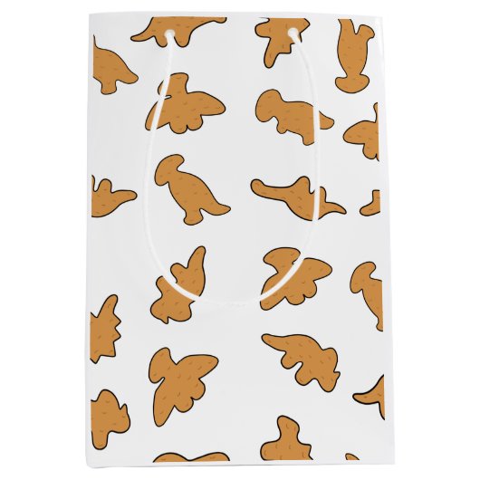 Dino Nuggets Pattern Medium Cadeauzakje (Voorkant)