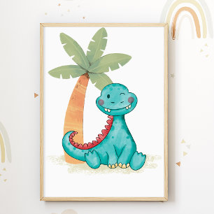 Dino Nursery Poster Dinosaurs Kinder Room Print