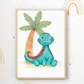 Dino Nursery Poster Dinosaurs Kinder Room Print