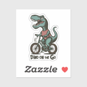 Dino onderweg sticker