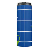 Dino op het strand thermosbeker (Achterkant)