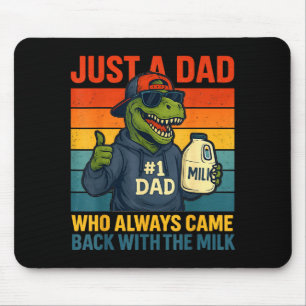 Dino Papa Retro Melk Grap Grappige Vaderdag  Muismat
