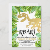 Dino Party Boy Kaart (Voorkant)