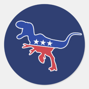 Dino Party Logo Ronde Sticker