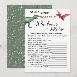 Dino Party stomp chomp roar games die papa kennen Kaart