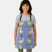 Dino-patroon op blauw schort (Insitu)