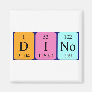 Dino periodieke tabelnaam magneet
