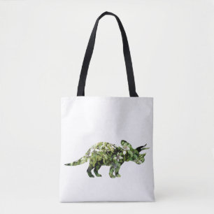 Dino Planten Fotocollage Canvas tas