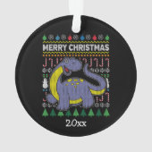Dino Purple Ugly Christmas Sweat Wildlife Series (dos)