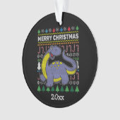 Dino Purple Ugly Christmas Sweat Wildlife Series (devant)