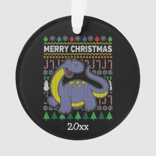 Dino Purple Ugly Christmas Sweat Wildlife Series