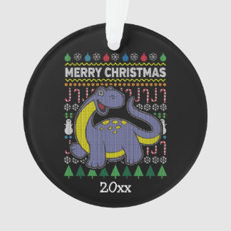 Dino Purple Ugly Christmas Sweat Wildlife Series
