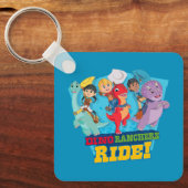 Dino Ranch | De ranchers rijden! Sleutelhanger (Voorkant)