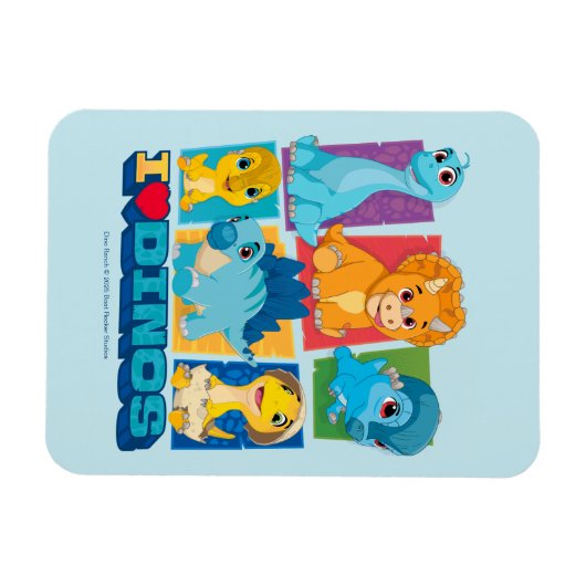 Dino Ranch | Leuke en kleurrijke dinosaurus Magneet (Horizontaal)