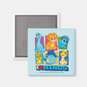 Dino Ranch | Leuke en kleurrijke dinosaurus Magneet (Voorkant / Achterkant)