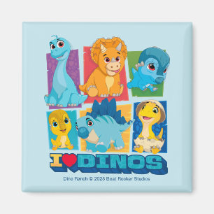 Dino Ranch   Leuke en kleurrijke dinosaurus Magneet