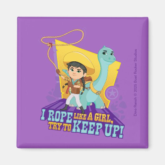 Dino Ranch | Min en Clover Magneet (Voorkant)