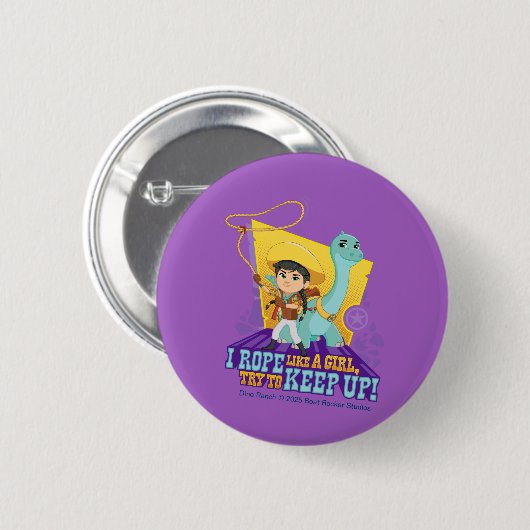 Dino Ranch | Min en Clover Ronde Button 5,7 Cm (Voorkant /achterkant)