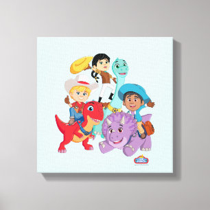 Dino Ranch Yee Haw! Canvas Afdruk