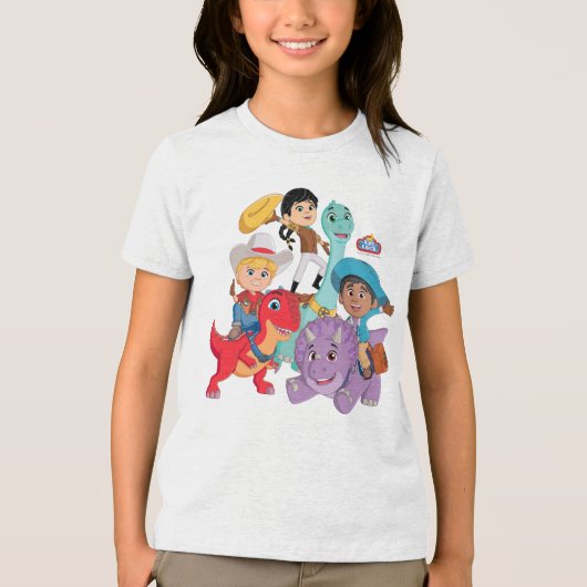 Dino Ranch Yee Haw! Tri-Blend Shirt (Voorkant)