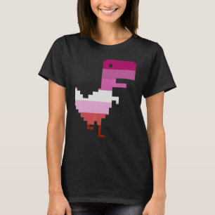 Dino Rex Lesbian Flag Dinosaur T-shirt