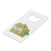 Dino Roar - Kinder kunst voor CHOC Kredietkaart Flessenopener (Achterkant Gekanteld)