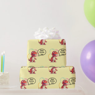 Dino Roar op Cream Gift Cadeaupapier