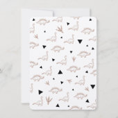 DINO ROARSOME Invitation de fête d'anniversaire (Dos)