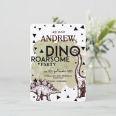 DINO ROARSOME Invitation de fête d'anniversaire (Debout devant)