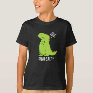 Dino-salty Grappige Dinosaurus Puns Donker BG T-shirt