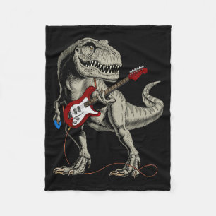 Dino-saurische akoestische elektrische B-gitaarspe Fleece Deken