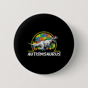 Dino-saurus Autisme Bewustzijn Cadeaus Voor Kinder Ronde Button 5,7 Cm