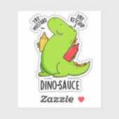 Dino-saus Grappige Dinosaurus Pun Sticker (Vel)