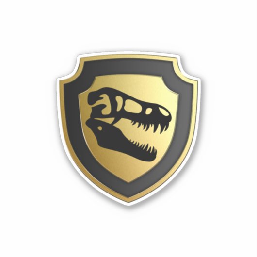 Dino shield laptop sticker (Voorkant)