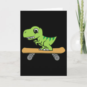 Dino skateboarden Schattige skateboard Dinosaurus Kaart