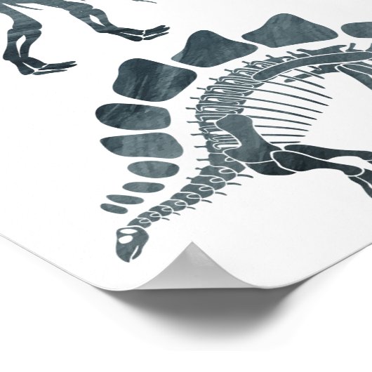 Dino Skeletons Salle Enfants Imprimer Poster Dinos (Coin)