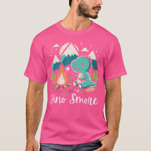 Dino Smore Funny Camping Dinosaur Camper Kampvuur T-shirt