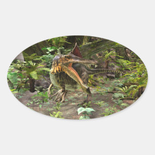 Dino Spinosaurus Ovale Sticker