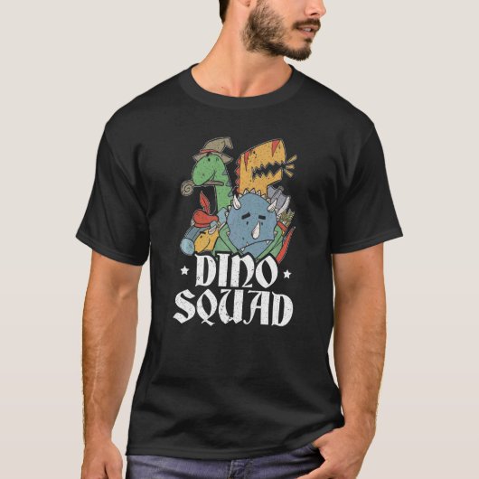 Dino Squad Toekomstige Paleontoloog Fossiele Dinos T-shirt (Voorkant)