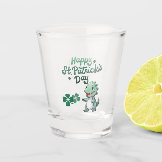 Dino St. Patrick's Day Mok Shot Glas (Voorkant)