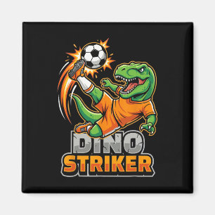 Dino Striker T-rex Voetbal Schop Grappige Dinosaur Magneet