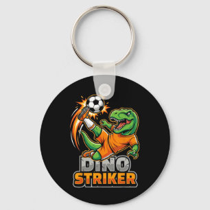 Dino Striker T-rex Voetbal Schop Grappige Dinosaur Sleutelhanger