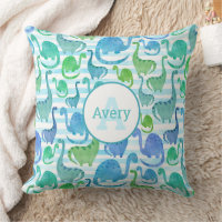 Dino Stripe Waterverf Dinosaurussen, gepersonalise