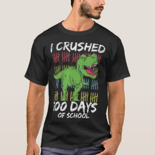 Dino T re Student Kinder Gift I Crast 100 dagen of T-shirt