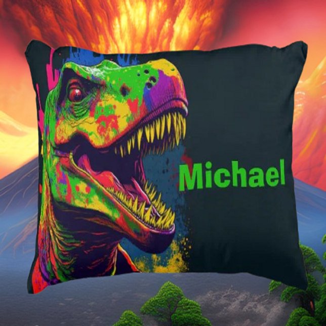 Dino T Rex Cute Kinder Accent Pillow Kussen (Bring your dream party to life with our selection of quality Dinosaur themed party supplies )
