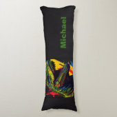 Dino T Rex Green Body Pillow Lichaamskussen (Voorkant Verticaal)
