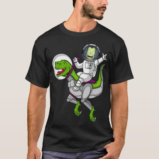 Dino T-Rex Kerbal ruimtevaartprogramma Kerbals KSP T-shirt (Voorkant)