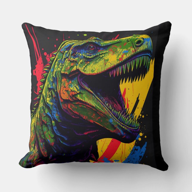 Dino T Rex schattig prehistorisch Sierkussen (Voorkant)