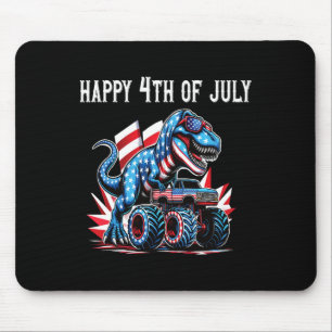 Dino T-rex Shirt voor jongens 4 juli Shirt Americ Muismat