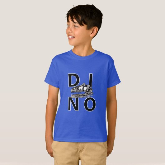 DINO - T-shirt Royal Blue Kids' Hanes TAGLESS® (Devant entier)